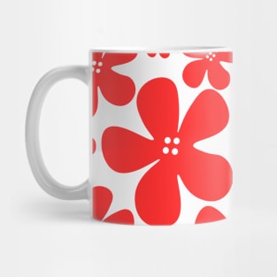 Red floral flowers pattern design Mug